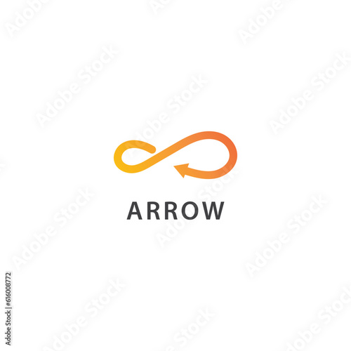 infinity arrow logo simple concept