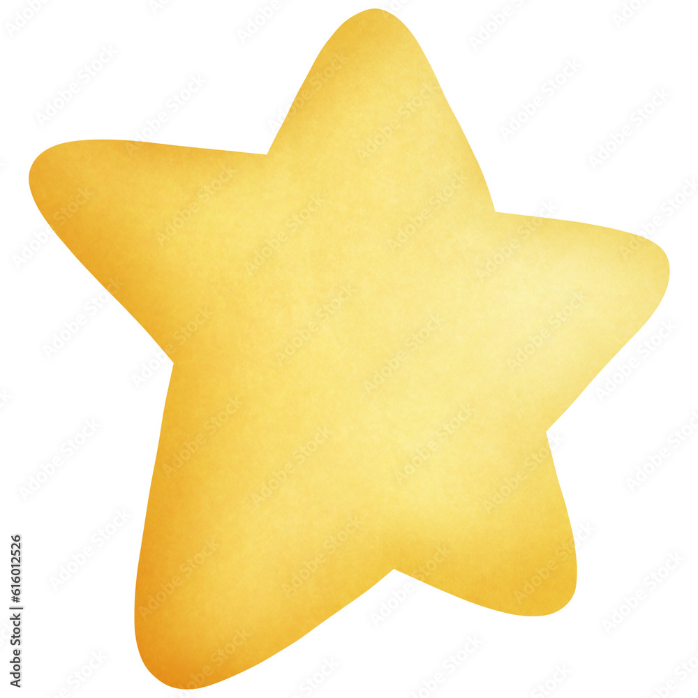 Gold Star Watercolor Hand Draw Gold Star Watercolor Hand Draw