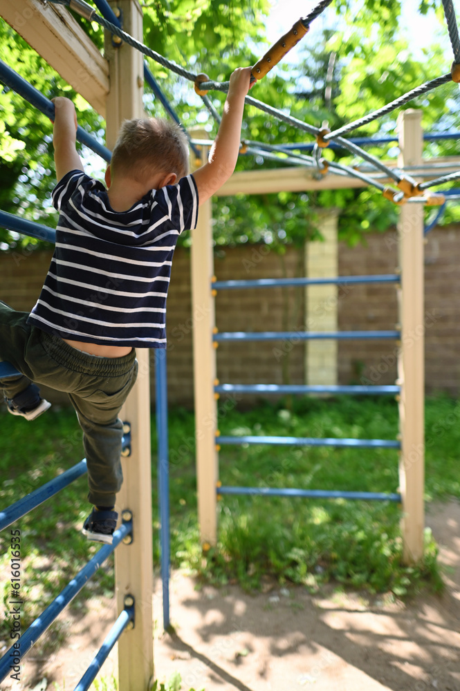 Toddler boy on playground Toddler boy on playground