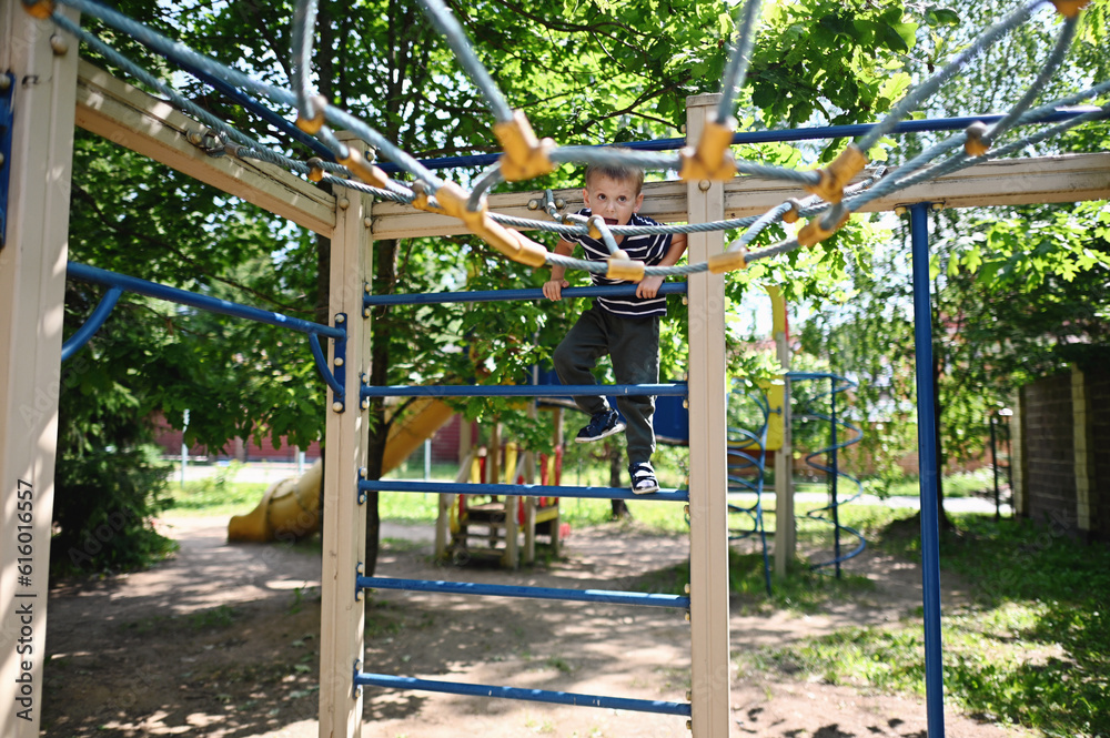 Fototapeta premium Toddler boy on playground