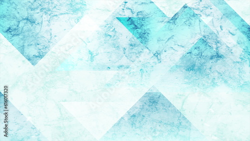 Blue and white grunge triangles abstract background