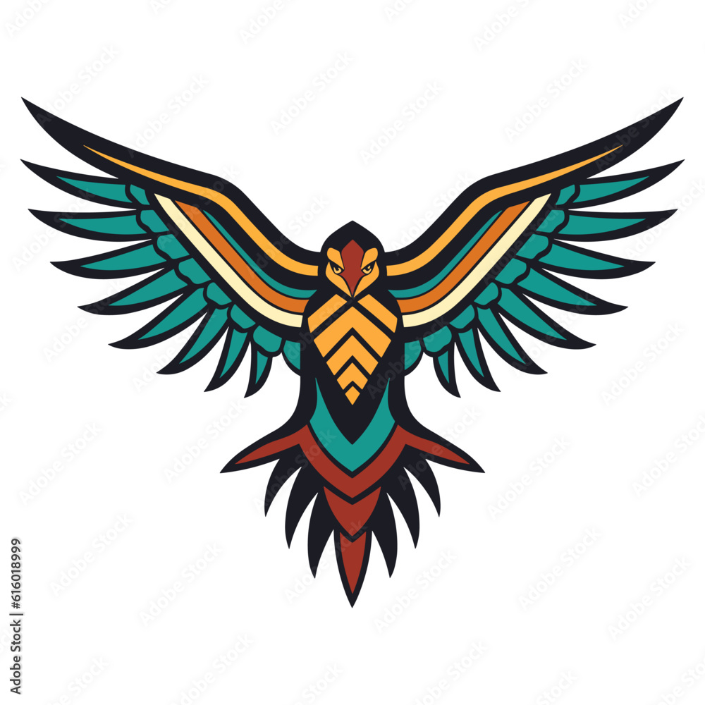 Fototapeta premium Flying Eagle logo vector clip art illustration
