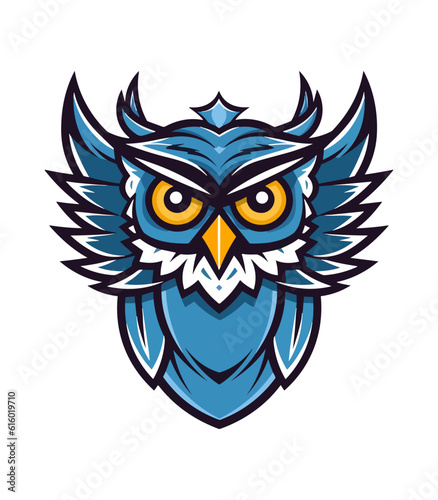 A captivating and enchanting owl wearing a crown vector clip art illustration, with piercing eyes and a sense of grandeur, guaranteed to add an air of elegance to your designs