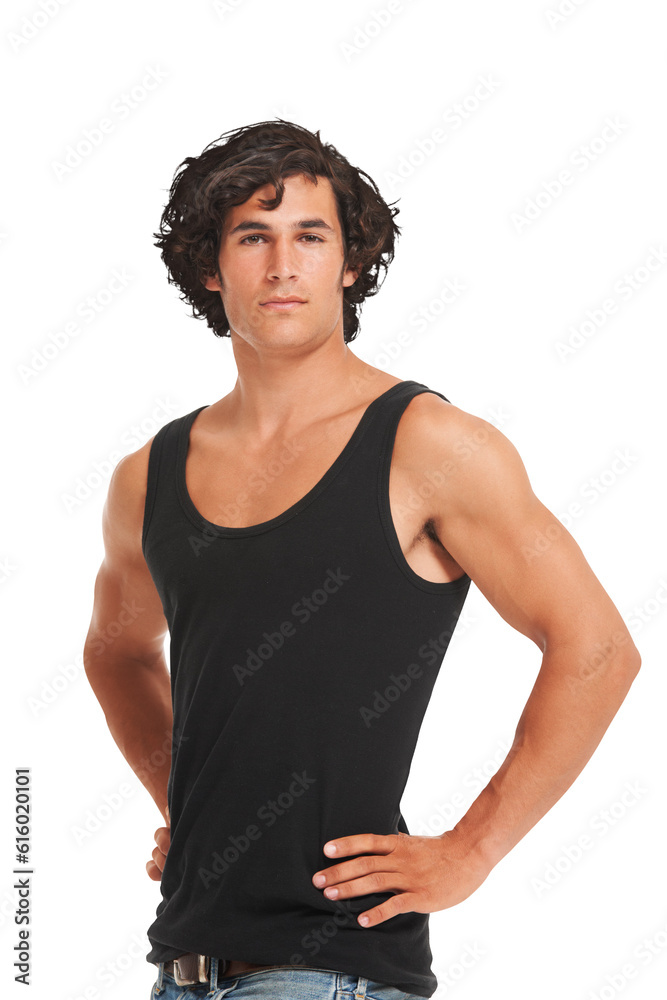 Style, portrait of a man with hands on hips and isolated against a transparent png background. Muscular or fitness, confidence or elegant and male man pose for strong muscle for stylish fashion Style, portrait of a man with hands on hips and isolated against a transparent png background. Muscular or fitness, confidence or elegant and male man pose for strong muscle for stylish fashion