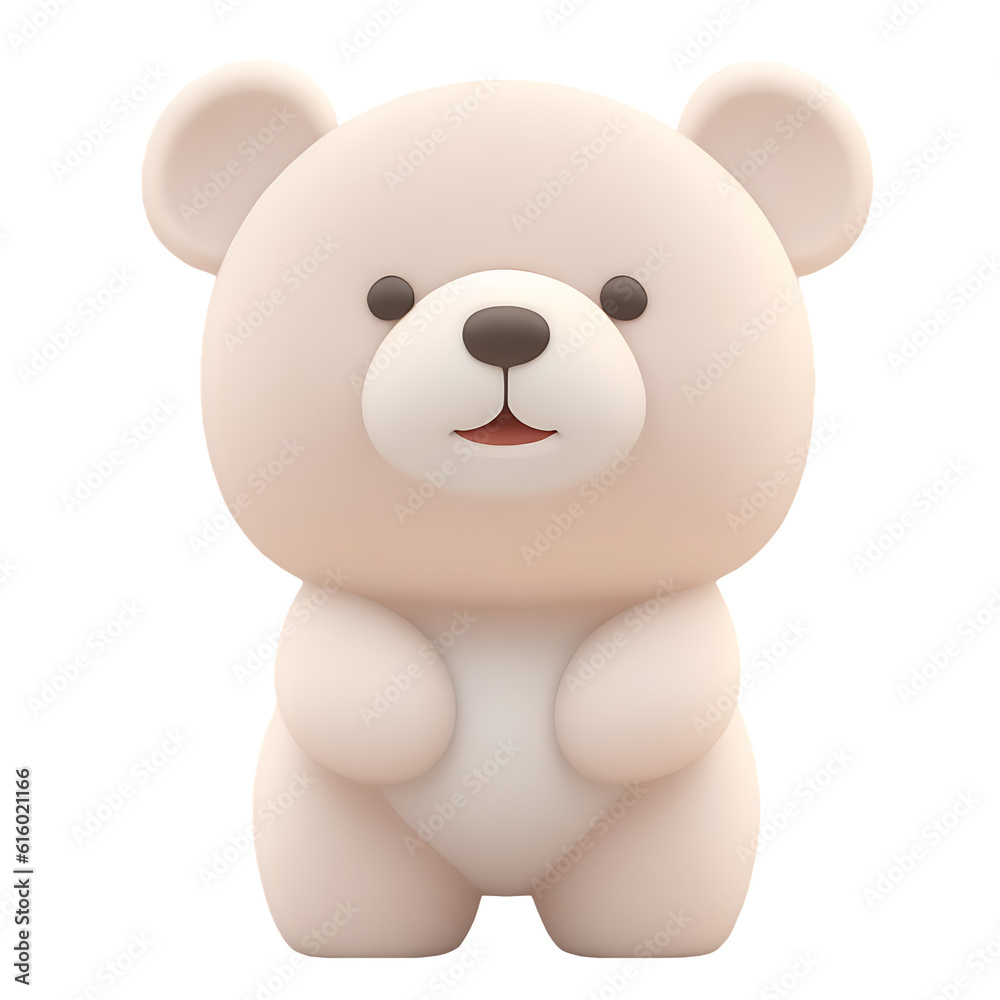Cute BEAR, tiny, little, 3d illustration. and transparent background. Cute BEAR, tiny, little, 3d illustration. and transparent background.