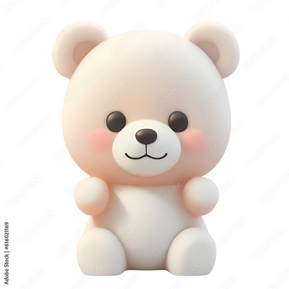 Cute BEAR, tiny, little, 3d illustration. and transparent background. Cute BEAR, tiny, little, 3d illustration. and transparent background.