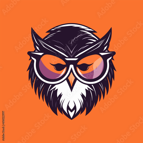 Fototapeta Naklejka Na Ścianę i Meble -  An inspirational and symbolic owl vector clip art illustration, representing wisdom and introspection, perfect for motivational posters, meditation apps, and personal growth materials