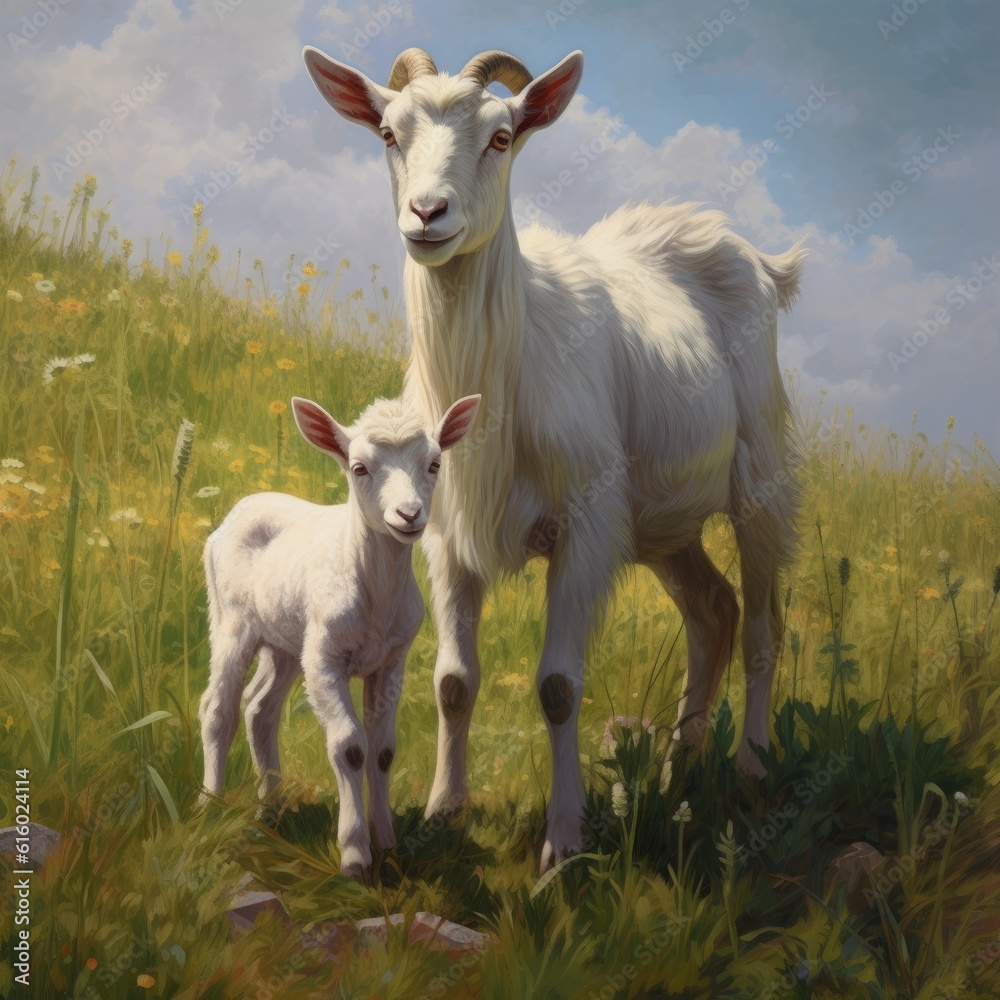 Obraz premium sheep and lambs