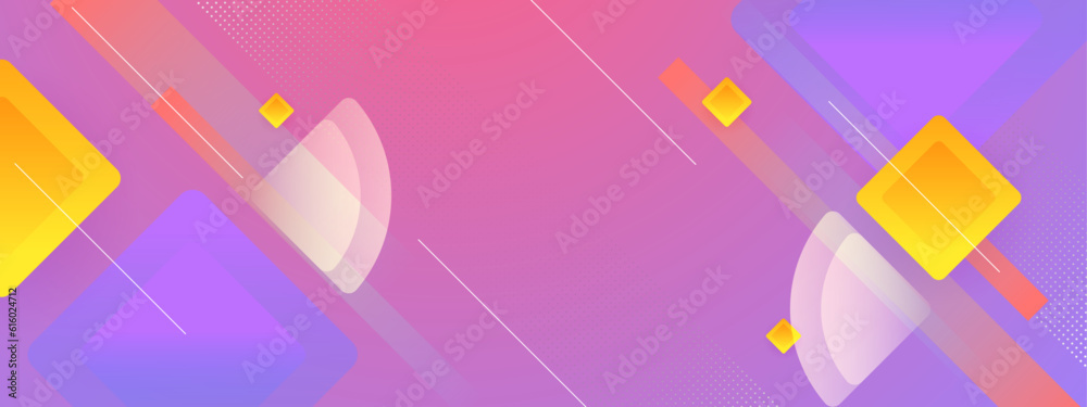 vector modern abstract geometric colorful banner