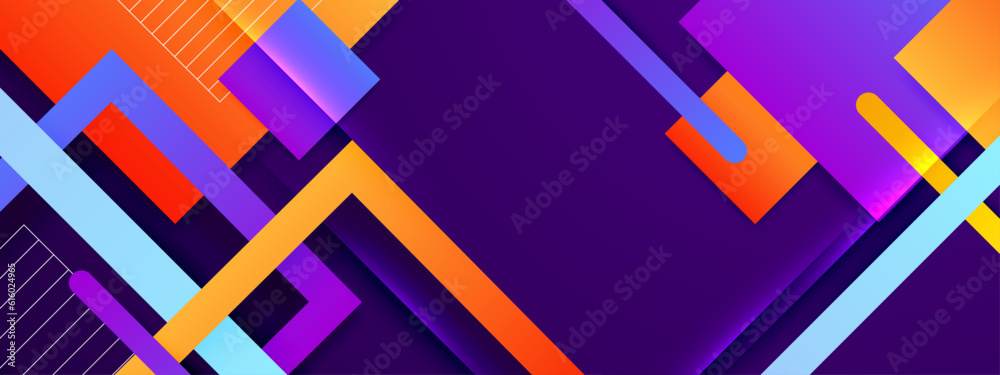 Modern Abstract geometric colorful banner template Modern Abstract geometric colorful banner template