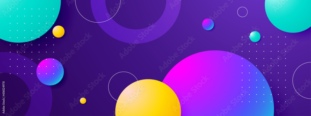 Modern Abstract geometric colorful banner template Modern Abstract geometric colorful banner template