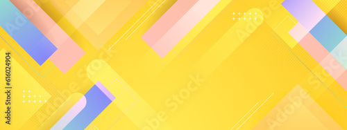 vector colorful abstract banner with geometric shapes