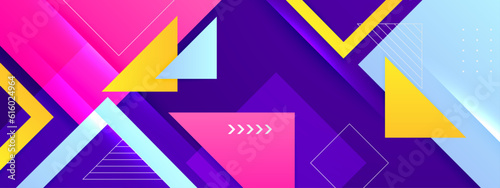 Modern vector colorful banner with abstract shapes