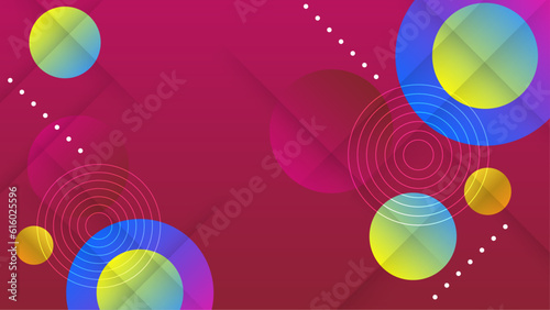 Geometric shapes background in flat design