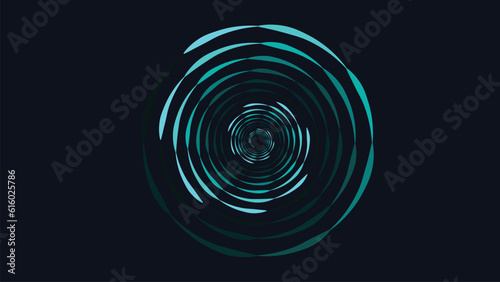 abstract blue circle cyclone dark blue background 