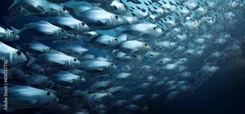 a school of fish swimming together abstract background