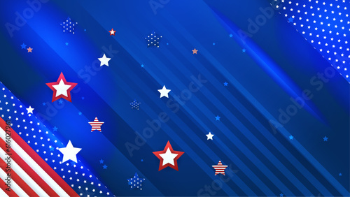 Memorial day background. America national celebration banner design. Remember and honor poster with USA flag. Vector illustration