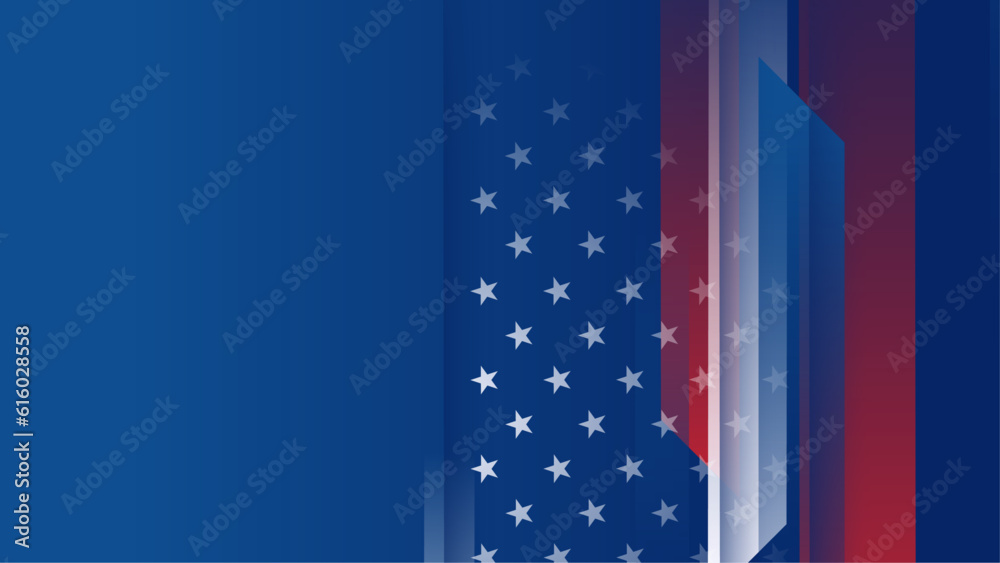 Fototapeta premium vector presidents day with american flag