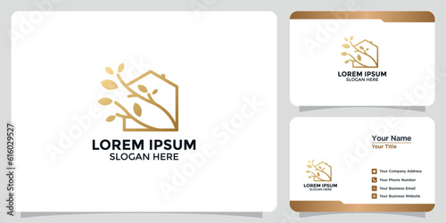 tree house design logo and business card