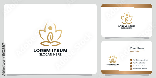 yoga design logo and business card
