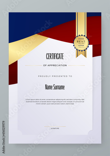 Modern vector modern employee of the month certificate