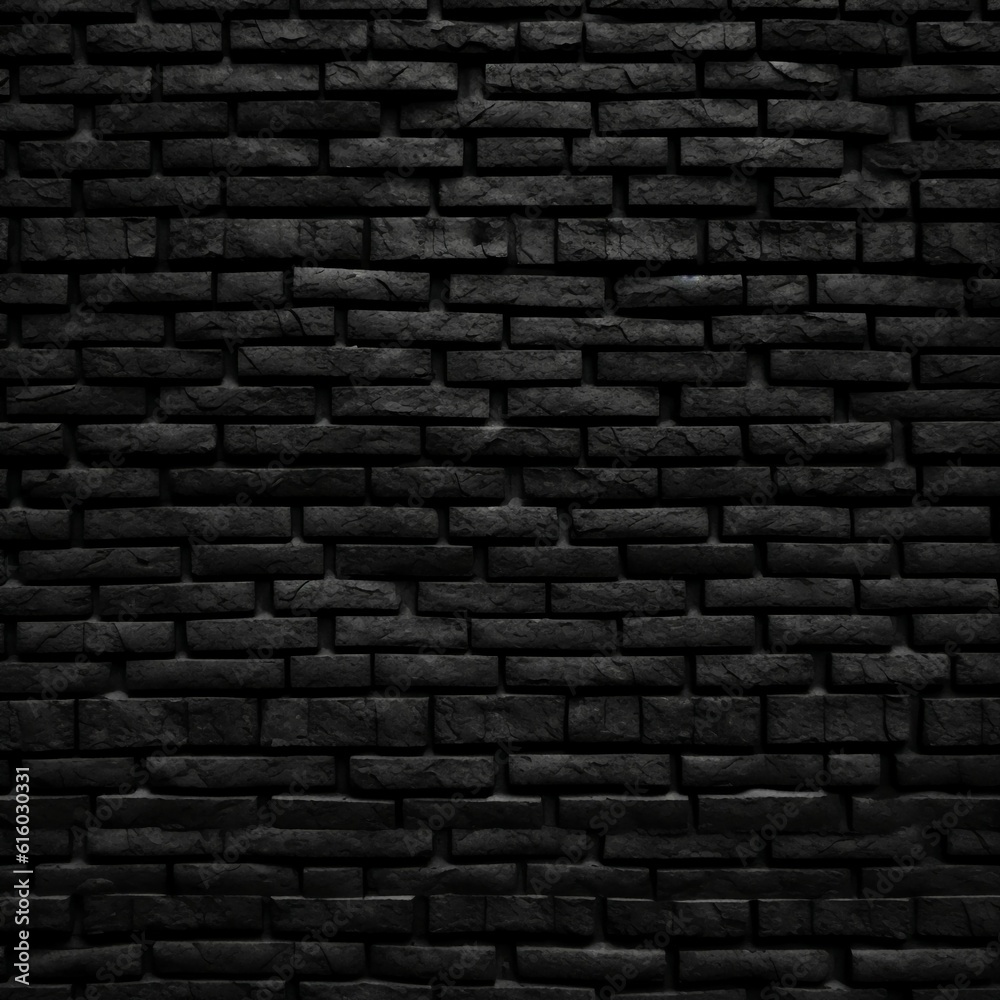 Simple black brick texture background 