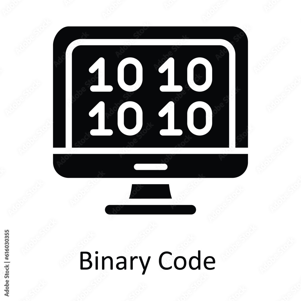 Binary Code Vector solid Icon Design illustration. Cyber security Symbol on White background EPS 10 File
Binary Code Vector solid Icon Design illustration. Cyber security Symbol on White background EPS 10 File