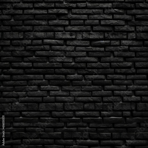 Simple black brick texture background 