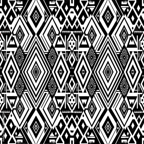 Geometric ethnic aztec pattern. Seamless vector background.