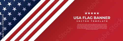 america banner design vector, usa flag background template for celebrate national day, 4th of july, memorial day event