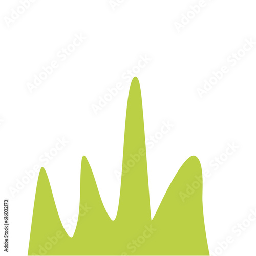 Green grass, drawing pictures in flat style. Natural material 