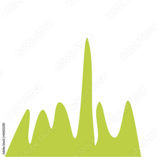Green grass, drawing pictures in flat style. Natural material 