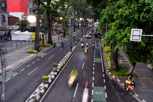 The view of Dago Street or Ir. H. Juanda Street, Bandung. This street is iconic street in Bandung City.