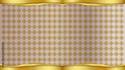 bronze background wave stripes and golden thai pattern luxury gold
​