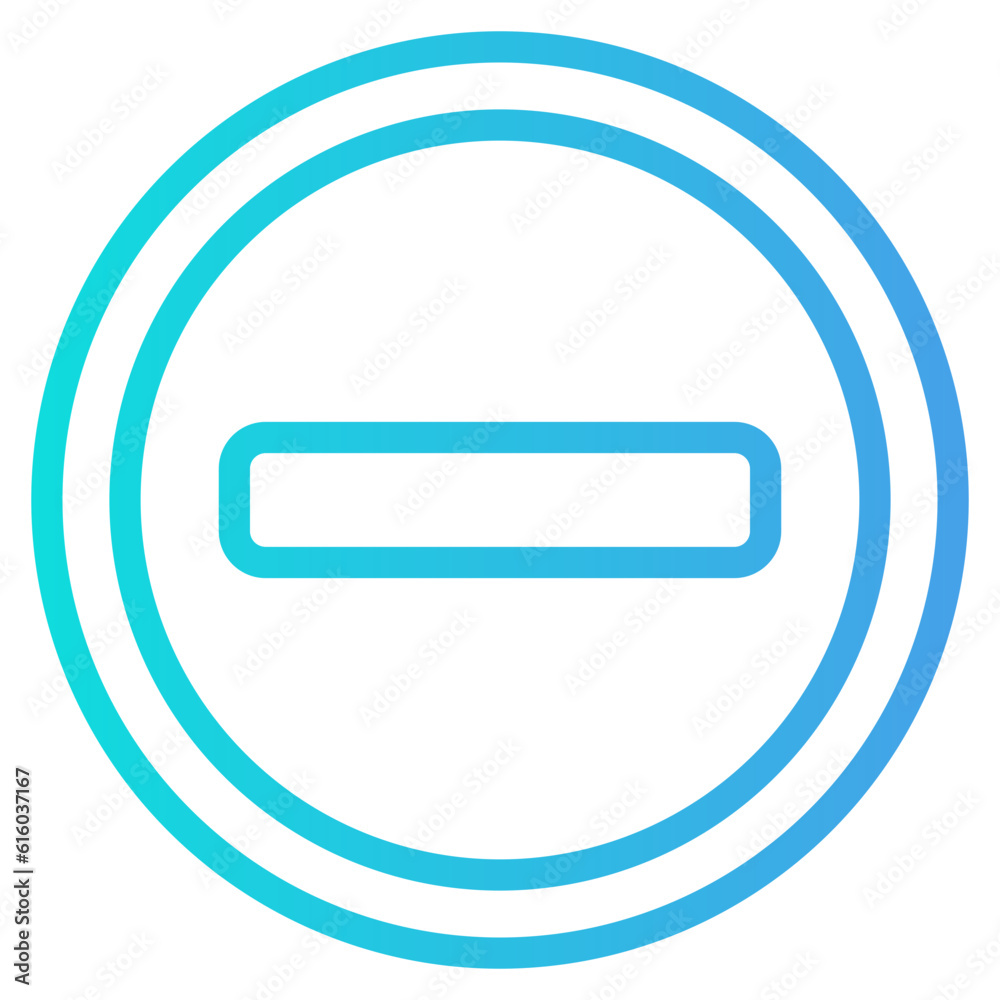 Stop icon in gradient line style, use for website mobile app presentation Stop icon in gradient line style, use for website mobile app presentation