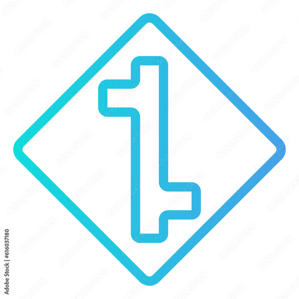 Junction icon in gradient line style, use for website mobile app presentation Junction icon in gradient line style, use for website mobile app presentation