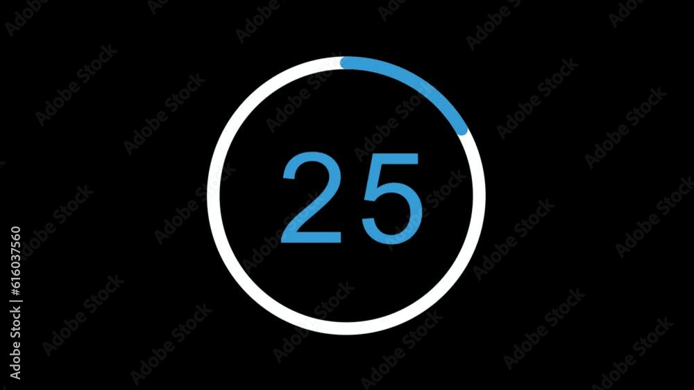 Alpha Transparent countdown overlay timer for a workout or gym video Alpha Transparent countdown overlay timer for a workout or gym video