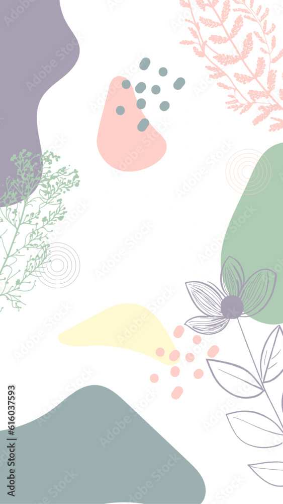 Hello summer background with tropical flowers