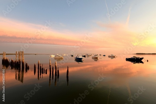 coucher de soleil sur le Bassin d Arcachon