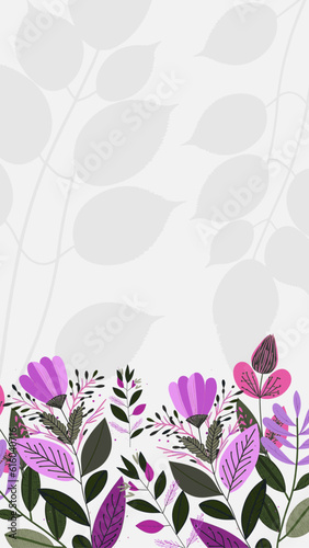 Hello spring banner background template with colorful flower.Can be use social media card, voucher, wallpaper,flyers, invitation, posters, brochure.