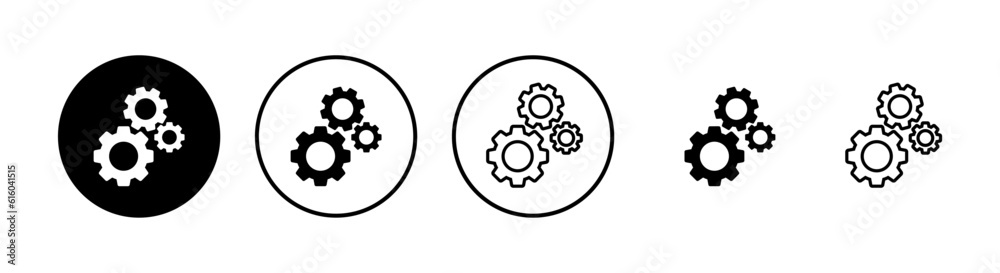 setting Icons set. setting vector icon. Cog settings Icon Symbol. Gear