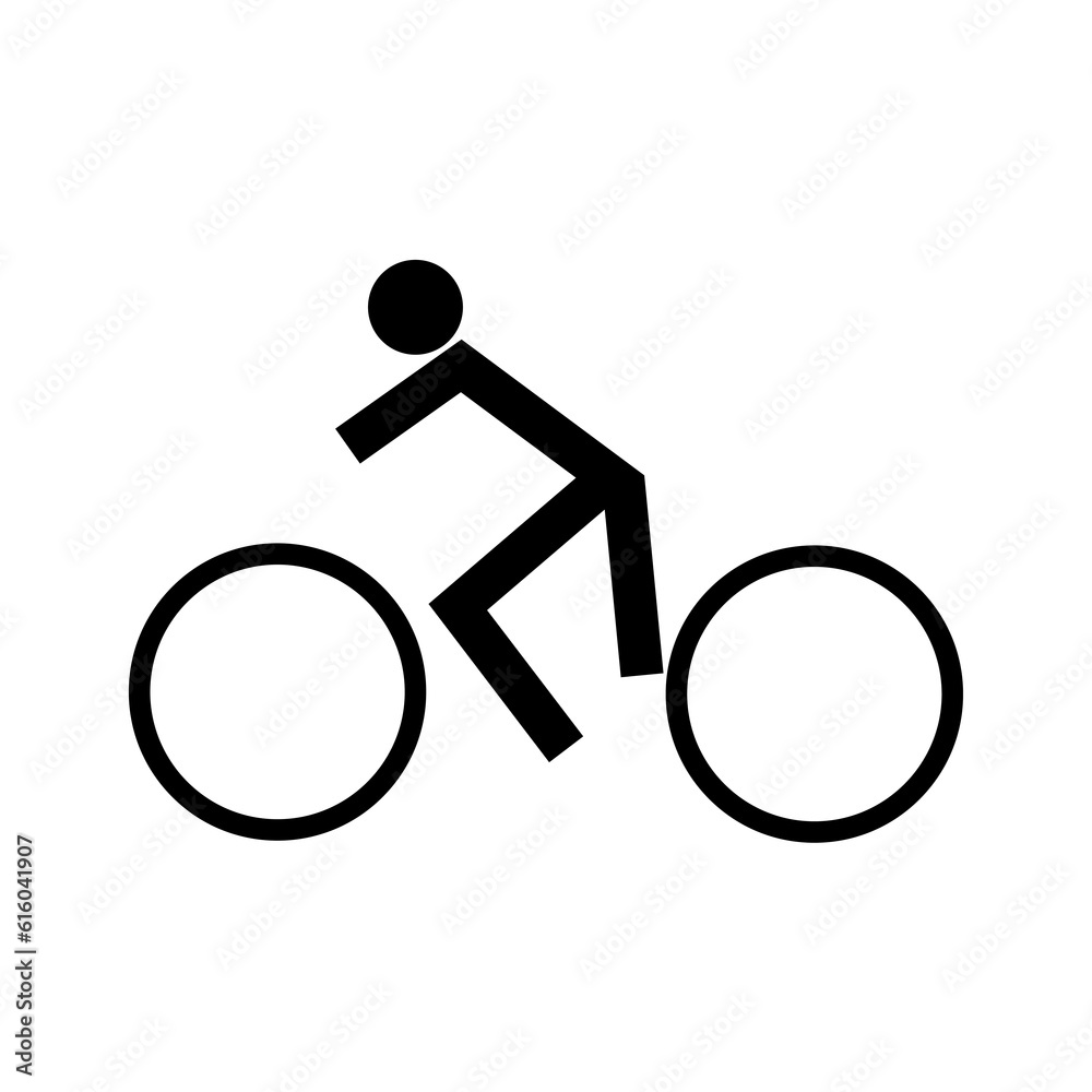 Bicycle symbol, Flat design symbol, Vector illustration Bicycle symbol, Flat design symbol, Vector illustration