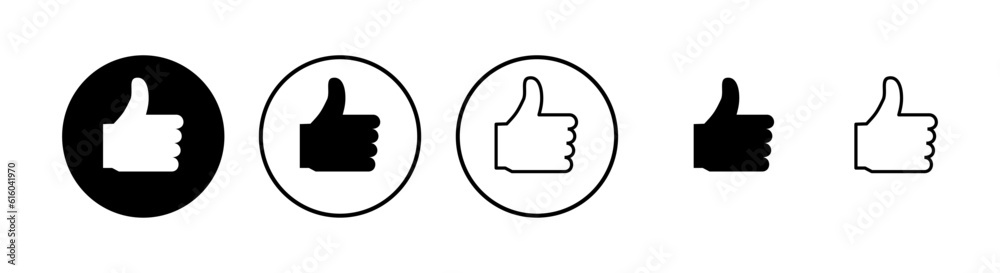 Like icons set. Thumbs up icon. social media icon Like icons set. Thumbs up icon. social media icon