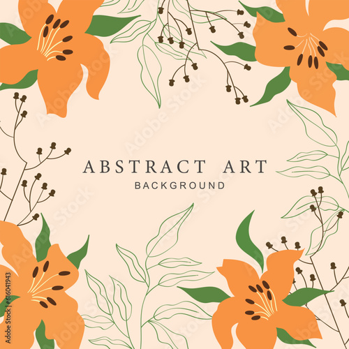 Trendy abstract square art templates. Vector fashion backgrounds.