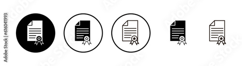 License icons set. Approved or Certified Medal Icon