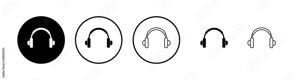Headphone icons set. Headphone vector icon. Call us. Contact us Headphone icons set. Headphone vector icon. Call us. Contact us