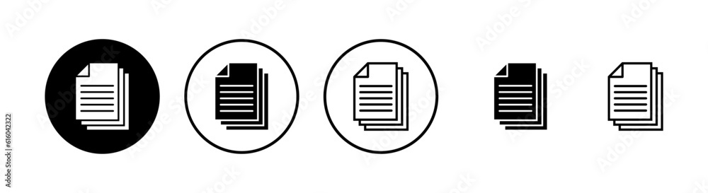 Document icons set. Paper icon. File Icon Document icons set. Paper icon. File Icon