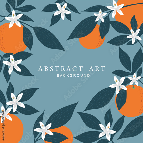Trendy abstract square art templates. Vector fashion backgrounds.