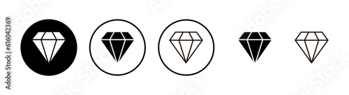 Diamond vector icons set. Diamond vector icon.