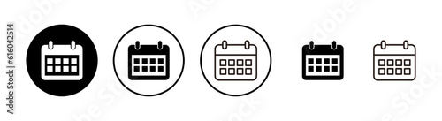 Calendar icons set. Calender symbol. Calendar vector icon. Deadline. Date. Time